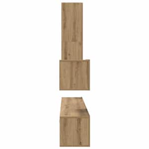 Nástěnná skříň na TV 4 pcs Artisanový dub kompozitní dřevo - obrázek 9