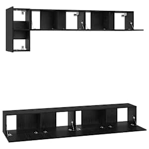 Sestava TV skříněk Nástěnný 5 pcs Černý dub kompozitní dřevo - obrázek 8