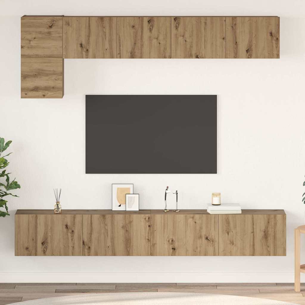 vidaXL TV-Schrank-Set 5 pcs Eiche handwerklich Mittel 100 cm