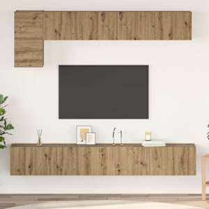 Sestava TV skříněk 5 pcs Artisanový dub kompozitní dřevo