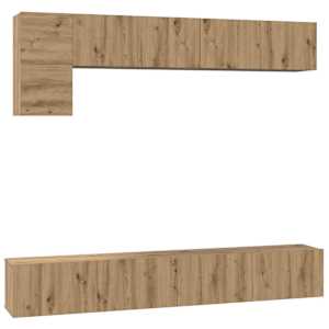 Sestava TV skříněk 5 pcs Artisanový dub kompozitní dřevo - obrázek 2