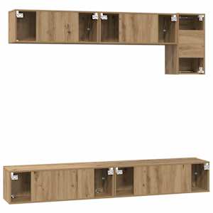 Sestava TV skříněk 5 pcs Artisanový dub kompozitní dřevo - obrázek 10
