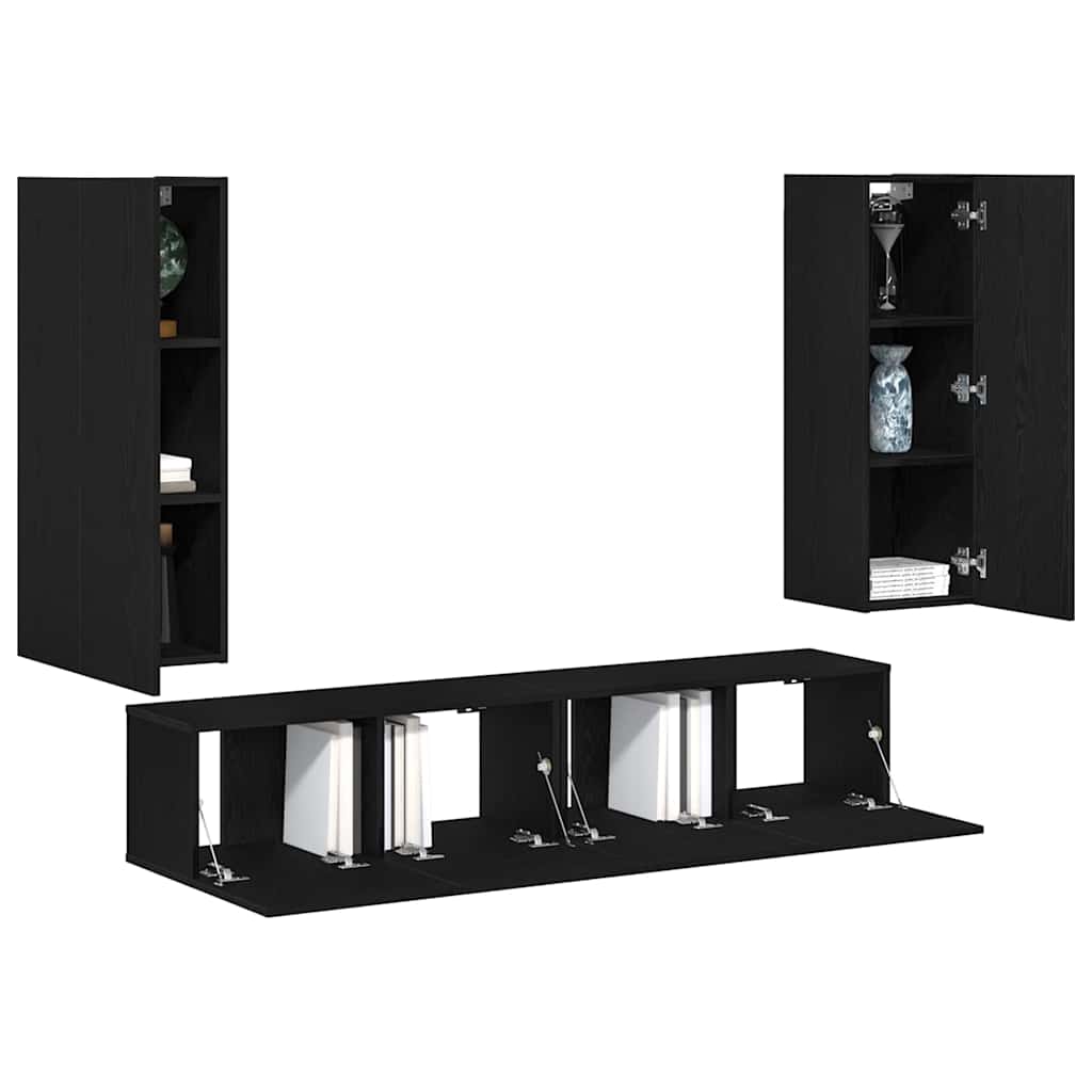 TV Schrank Set 5tlg. Holzwerkstoff Schrankwand Wohnwand mehrere Auswahl vidaXL - Bild 32 von 44