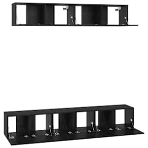 Sestava TV skříněk Nástěnný 5 pcs Černý dub kompozitní dřevo - obrázek 7