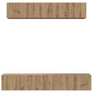 Sestava TV skříněk 5 pcs Artisanový dub Kompozitní dřevo - obrázek 7