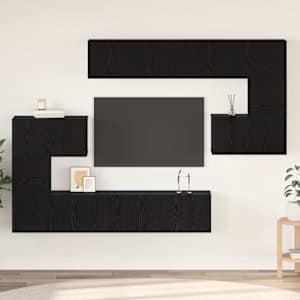 Sestava TV skříněk Nástěnný 8 pcs Černý dub kompozitní dřevo - obrázek 4