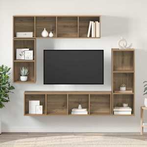 Sestava TV skříněk 4 pcs Artisanový dub kompozitní dřevo - obrázek 4
