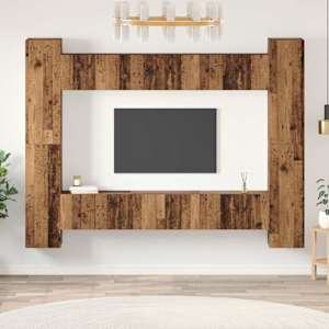 Sestava TV skříněk 10 pcs Staré dřevo 30,5 x 30 x 90 cm - obrázek 1