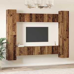 Sestava TV skříněk 10 pcs Staré dřevo 30,5 x 30 x 90 cm - obrázek 4