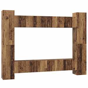 Sestava TV skříněk 10 pcs Staré dřevo 30,5 x 30 x 90 cm - obrázek 2