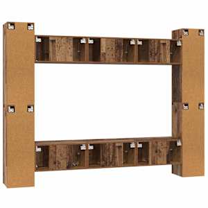 Sestava TV skříněk 10 pcs Staré dřevo 30,5 x 30 x 90 cm - obrázek 9