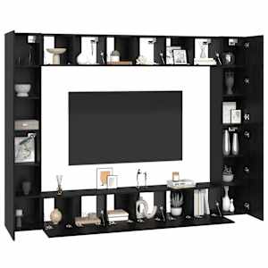 Sestava TV skříněk Nástěnný 10 pcs Černý dub 30,5 x 30 x 90 cm - obrázek 3