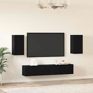 Sestava TV skříněk Nástěnný 4 pcs Černý dub kompozitní dřevo - obrázek 4