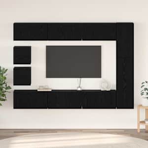 Sestava TV skříněk Nástěnný 10 pcs Černý dub kompozitní dřevo - obrázek 1