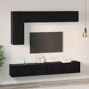 Sestava TV skříněk Nástěnný 6 pcs Černý dub kompozitní dřevo - obrázek 4