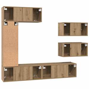 Sestava TV skříněk 6 pcs Artisanový dub kompozitní dřevo - obrázek 10
