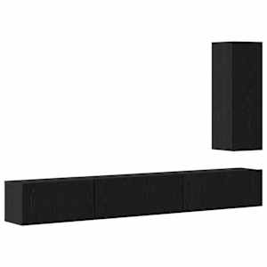 Sestava TV skříněk se zásuvkou 4 pcs Černý dub kompozitní dřevo - obrázek 2
