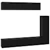 vidaXL TV Cabinet Set 6 tk 30,5 x 30 x 90 cm Must tamm