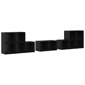 Sada televizních skříní 8 pcs Černý dub kompozitní dřevo - obrázek 2