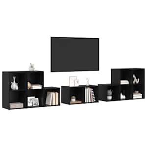 Sada televizních skříní 8 pcs Černý dub kompozitní dřevo - obrázek 3
