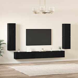 TV jednotky Nástěnný 4 pcs Černý dub Kompozitní dřevo - obrázek 4