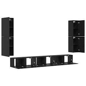 TV jednotky Nástěnný 4 pcs Černý dub Kompozitní dřevo - obrázek 7