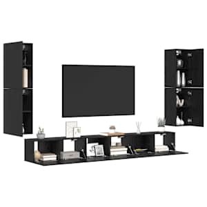 TV jednotky Nástěnný 4 pcs Černý dub Kompozitní dřevo - obrázek 3