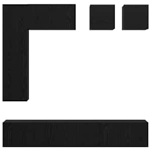 Sestava TV skříněk Nástěnný 8 pcs Černý dub kompozitní dřevo - obrázek 9