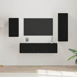 Sestava TV skříněk Nástěnný 4 pcs Černý dub kompozitní dřevo - obrázek 1