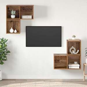 Komplet TV omaric 4 pcs Star les Konstruiran les
