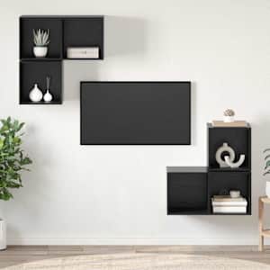 Sestava TV skříněk Nástěnný 4 pcs Černý dub kompozitní dřevo - obrázek 1