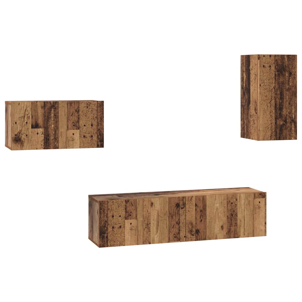 Thumbnail - vidaXL TV-Schrank-Set 4 pcs Altholz 30,5 x 30 x 60 cm Holzwerkstoff