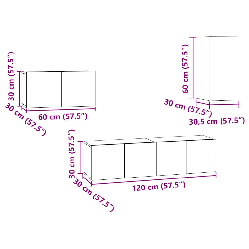 TV Cabinet Set size guide