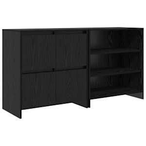Servírovací skříň 2 pcs Černý dub 70 x 41 x 75 cm - obrázek 2