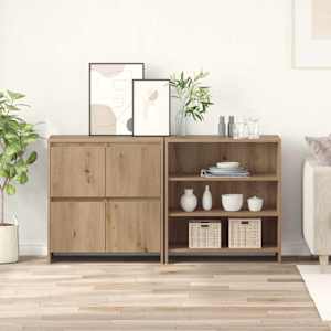 Servírovací skříň 2 pcs Artisanový dub 70 x 41 x 75 cm - obrázek 1
