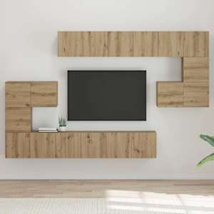 Sestava TV skříněk 10 pcs Artisanový dub kompozitní dřevo - obrázek 1
