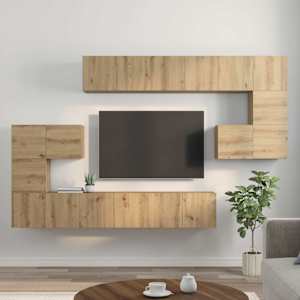 Sestava TV skříněk 10 pcs Artisanový dub kompozitní dřevo - obrázek 4