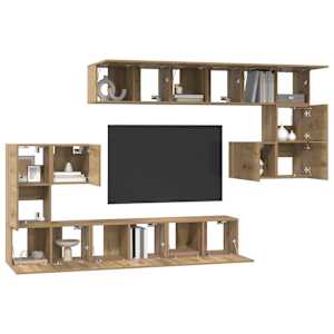 Sestava TV skříněk 10 pcs Artisanový dub kompozitní dřevo - obrázek 3