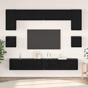 Sestava TV skříněk Nástěnný 8 pcs Černý dub kompozitní dřevo - obrázek 1