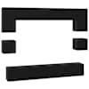 vidaXL Telerikapi komplekt 8 tk 100 x 30 x 30 cm Must tamm