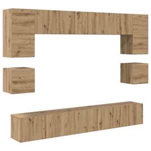 Sestava TV skříněk 8 pcs Artisanový dub kompozitní dřevo - obrázek 2