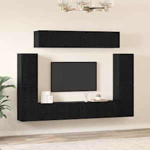 Sestava TV skříněk Nástěnný 8 pcs Černý dub Kompozitní dřevo - obrázek 4