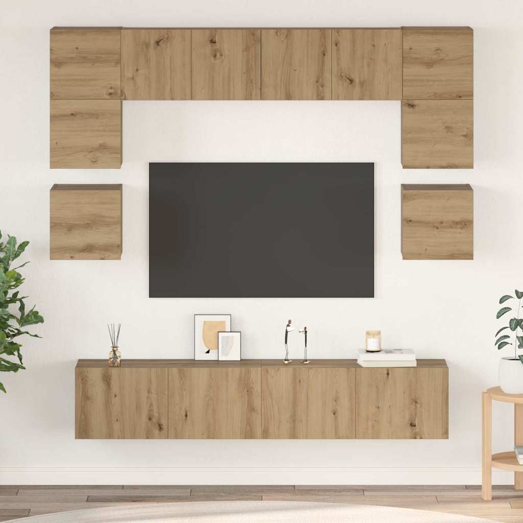 Telerikapi komplekt 8 pcs käsitöötamm 80 x 30 x 30 cm Tehispuit