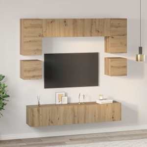 Sestava TV skříněk 8 pcs Artisanový dub kompozitní dřevo - obrázek 4