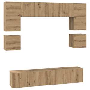 Sestava TV skříněk 8 pcs Artisanový dub kompozitní dřevo - obrázek 2
