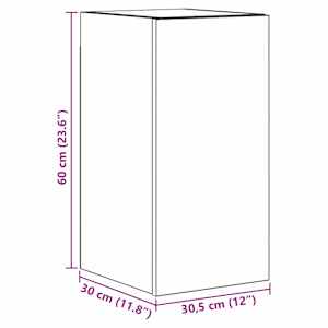 Nástěnná skříň na TV 3 pcs 100 x 30 x 30 cm Černý dub - obrázek 15