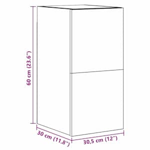 Nástěnná skříň na TV 3 pcs 100 x 30 x 30 cm Černý dub - obrázek 16