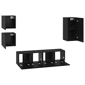 Sestava TV skříněk Nástěnný 5 pcs Černý dub kompozitní dřevo - obrázek 8