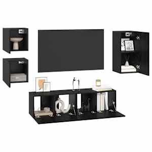 Sestava TV skříněk Nástěnný 5 pcs Černý dub kompozitní dřevo - obrázek 3