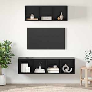 Sestava TV skříněk Nástěnný 2 pcs Černý dub kompozitní dřevo - obrázek 1